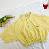 Lacoste polo crop vintage yellow