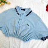 Fred Perry polo crop vintage blue