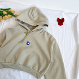 Gen Nébula cropped hoodie beige