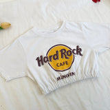 Hard Rock Café Munchen camiseta crop vintage