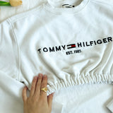 Tommy Hilfiger sudadera crop vintage white