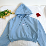 Gen Nébula cropped hoodie baby blue