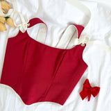 CORSET RED BOW