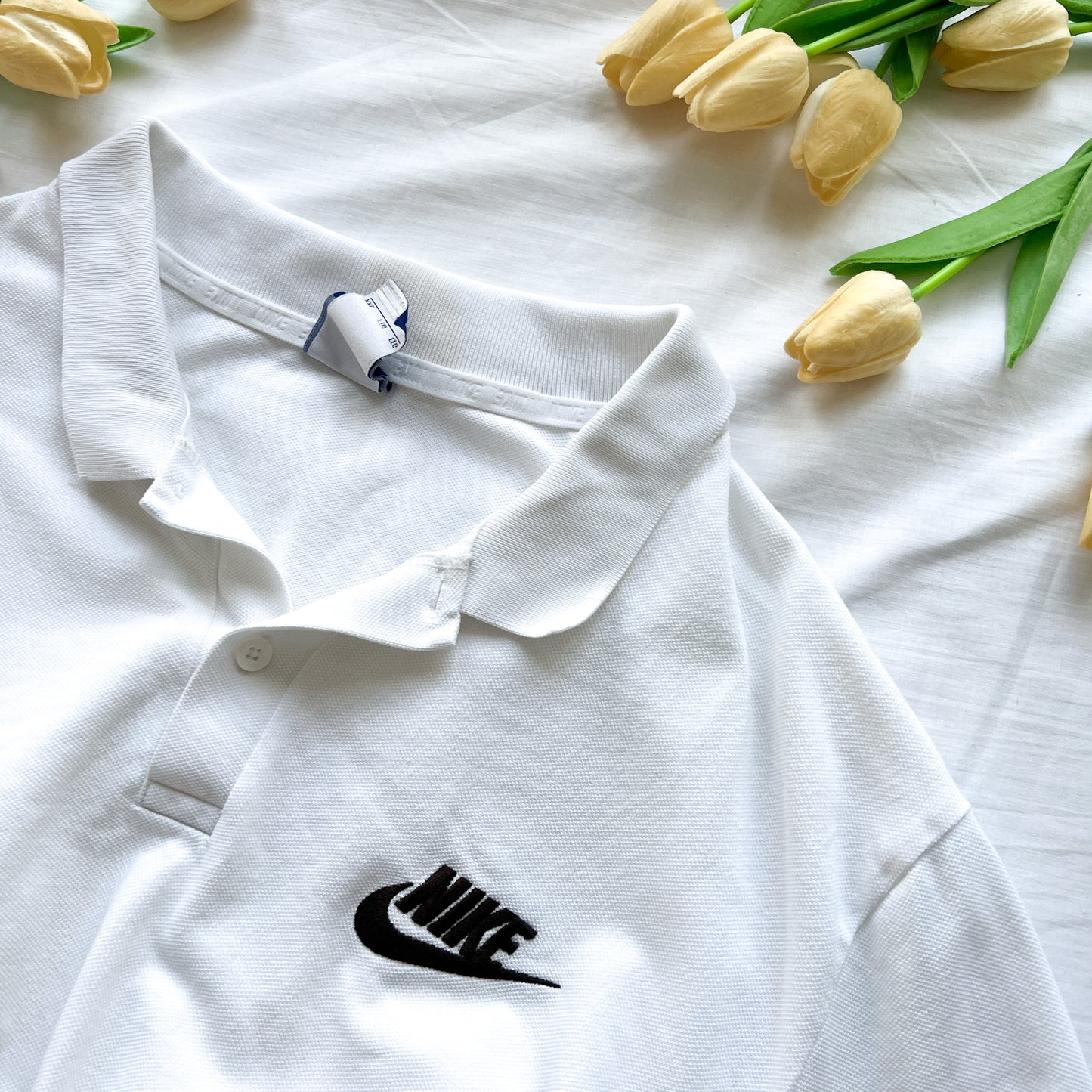 (XL) Nike polo crop vintage white OUTLET