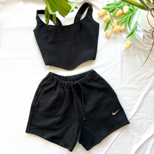 (S/36) Nike reworked corset set vintage black
