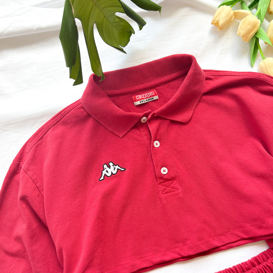 (XS/S) Kappa reworked set vintage red OUTLET