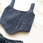 (S/32-34) Nike reworked corset set vintage navy