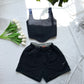(S/34) Nike reworked corset set vintage navy