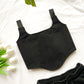 (S/34) Lacoste reworked corset set vintage black